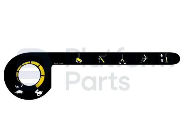 Decal, function-speed, control box