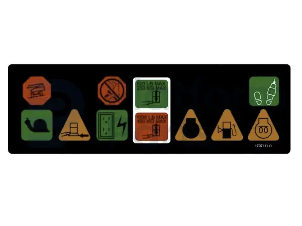 Sticker, display, control box