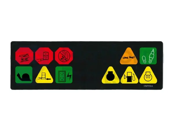 Pegatina, display, caja de control