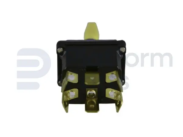Toggle switch, (ON)-OFF-(ON), DPDT