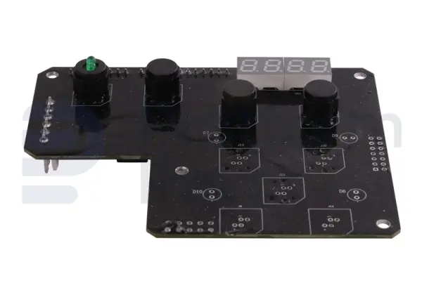 Electronic card, control box