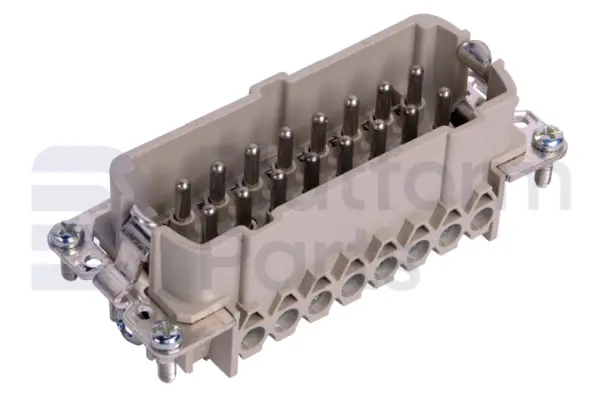 Connector plug, 'male insert, 16 pole'