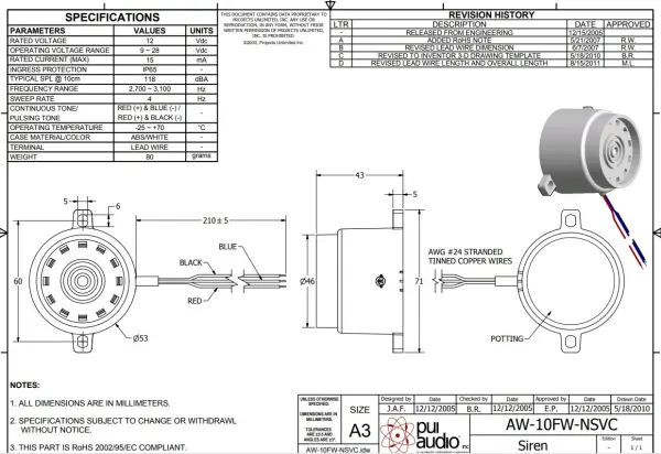 Alarm 9-28VDC