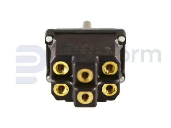 Toggle switch, (ON)-OFF-(ON), DPDT