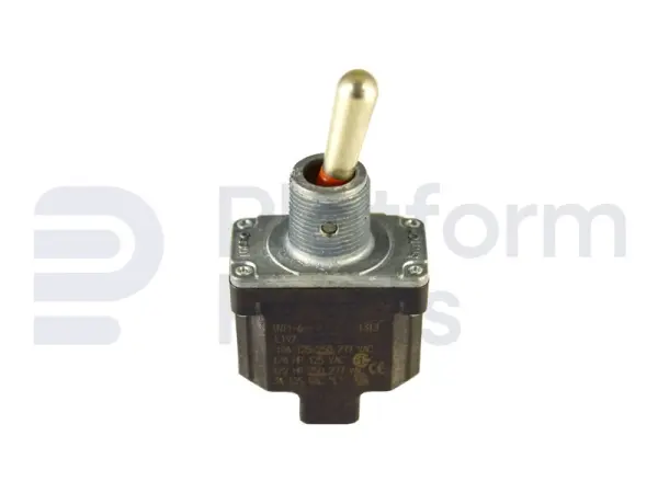 Toggle switch, (ON)-OFF, SPDT