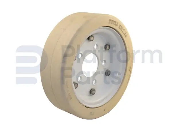 Non-marking wheel, white ('front, no pattern'
