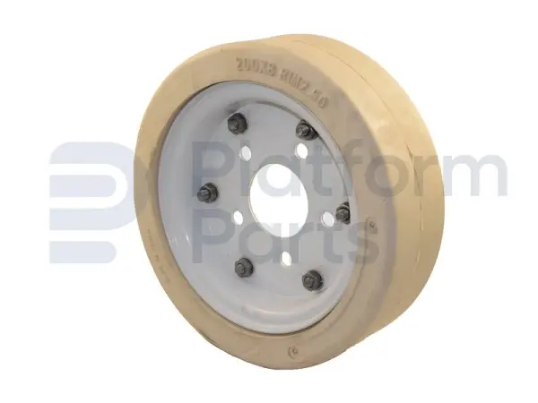 Non-marking wheel, white ('front, no pattern'