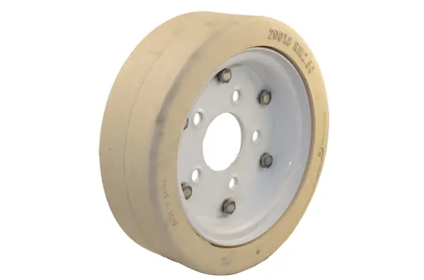 Non-marking wheel, white ('front, no pattern'