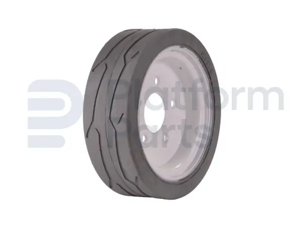 Non-marking wheel, grey ('front, with pattern'