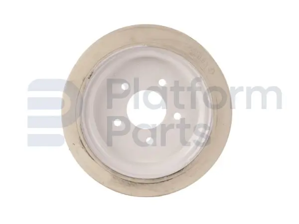 Non-marking wheel, white ('front, with pattern'