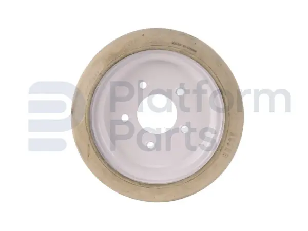Non-marking wheel, white ('rear, with pattern'