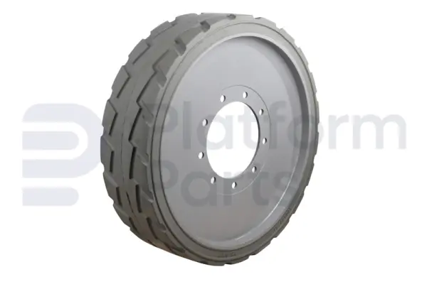 Non-marking wheel, rear
