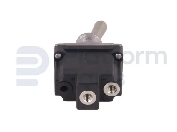 Toggle switch, (ON)-OFF, SPDT