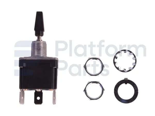 Toggle switch, (ON)-OFF-(ON)