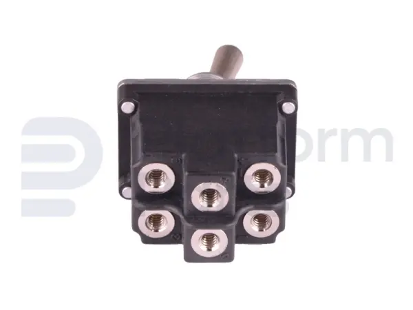 Toggle switch, (ON)-ON, DPDT