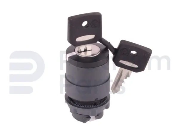 Switch, key, 3P, 2P maintained+1P spring return left, key removal right