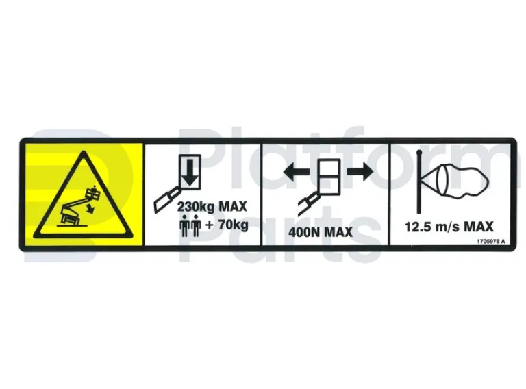 JLG - Decal, JLG - JL-1705978