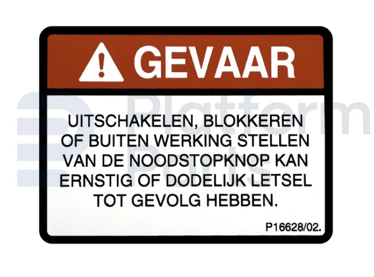 Niftylift - Decal, divers - NL-P16628