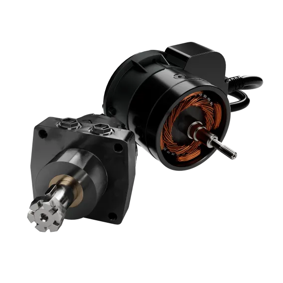 Hydraulic and electric drive motors for mobile elevating work platforms.